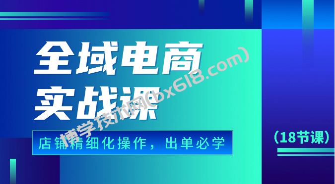全域电商实战课，个人店铺精细化操作流程，出单必学内容（18节课）-博学技术网