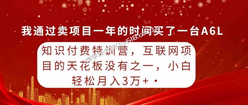 （9341期）知识付费特训营，互联网项目的天花板，没有之一，小白轻轻松松月入三万+-博学技术网