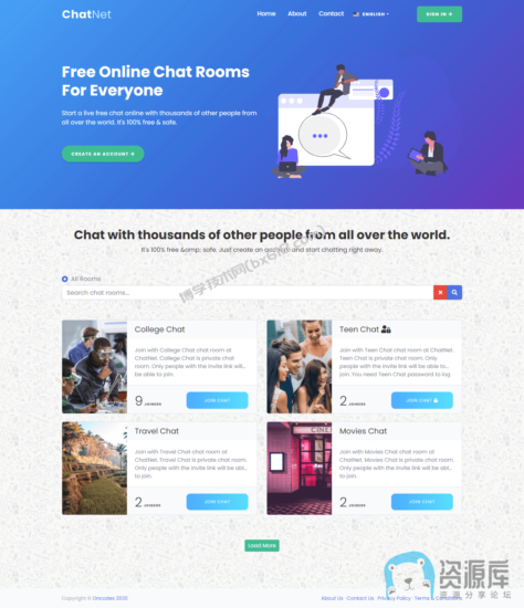 ChatNet -PHP聊天室和私人聊天程序 v1.9-博学技术网