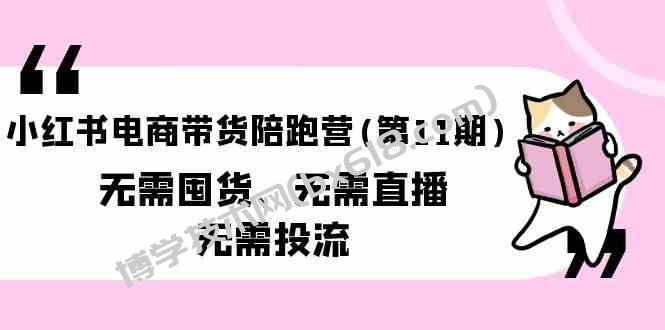 小红书电商带货陪跑营(第11期)无需囤货、无需直播、无需投流-博学技术网