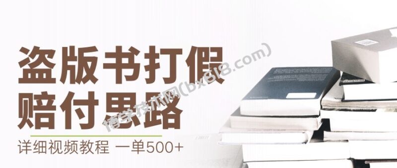 最新盗版书赔付打假项目，一单利润500+【详细玩法视频教程】-博学技术网
