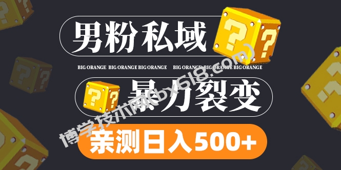 男粉项目，一个作品变现1000+，新渠道新玩法，一部手机实现月入过万-博学技术网