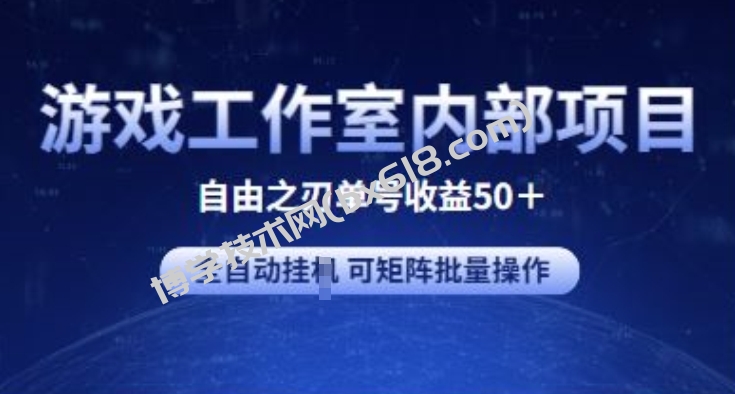 游戏工作室内部项目 自由之刃2 单号收益50+ 全自动挂JI 可矩阵批量操作-博学技术网