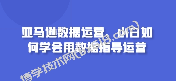 亚马逊数据运营，小白如何学会用数据指导运营-博学技术网