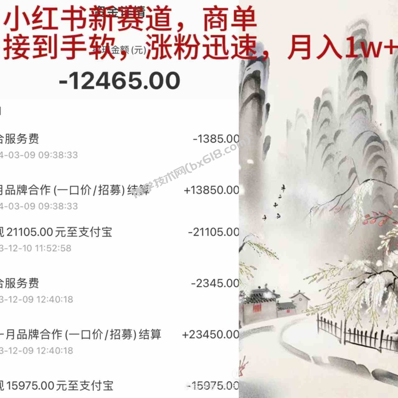 （9476期）小红书新赛道，商单接到手软，涨粉迅速，月入1w+-博学技术网