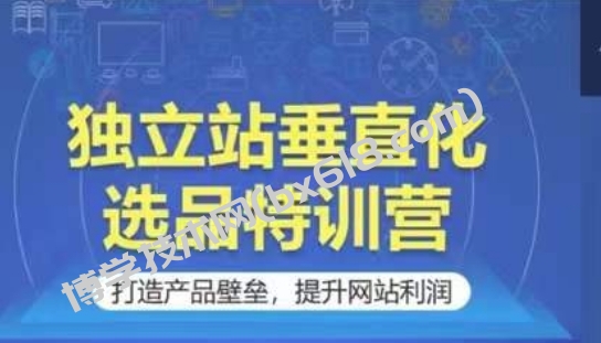 独立站垂直化选品特训营，打造产品壁垒，提升网站利润-博学技术网