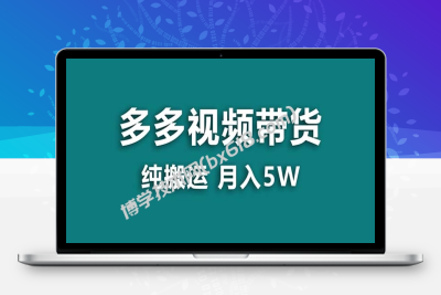 【蓝海项目】拼多多视频带货 纯搬运一个月搞了5w佣金，小白也能操作 送工具-博学技术网