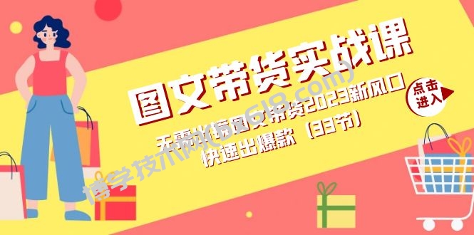 图文带货实战课：无需出镜图文带货2023新风口，快速出爆款（33节）-博学技术网